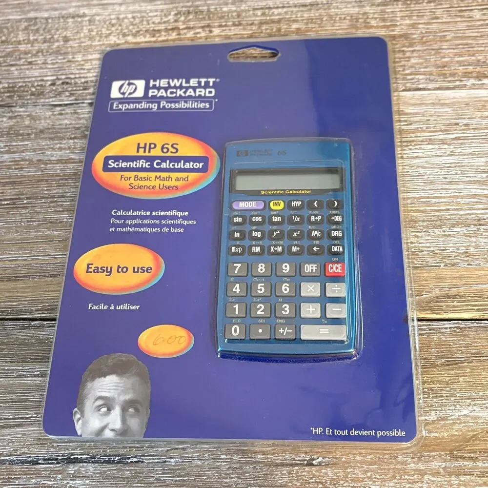 Hewlett Packard HP 6S Scientific Calculator New Sealed Metallic Blue 1999 Vtg